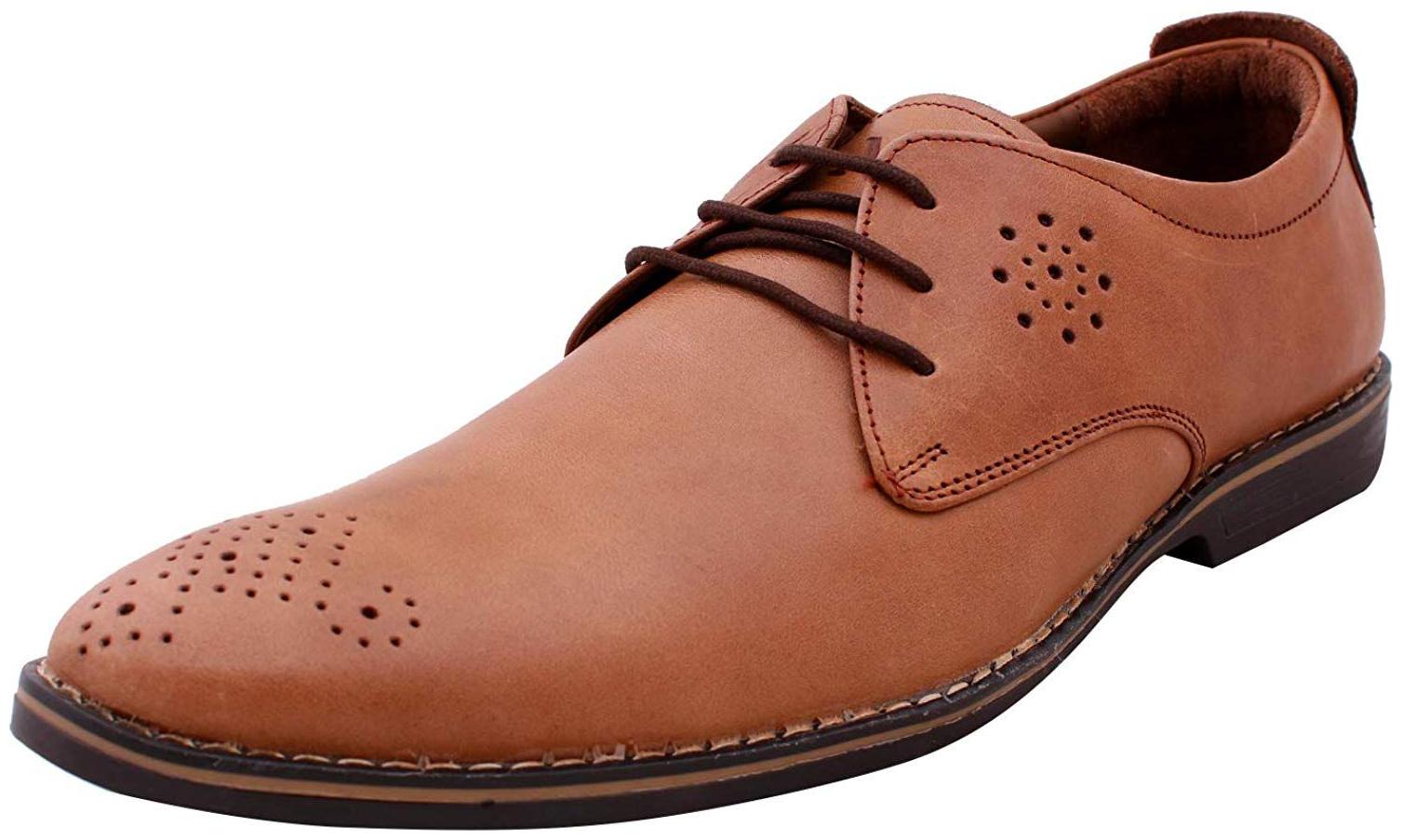 

Numero Uno Men Tan Derby Formal Shoes - TMSECD160-COGNAC