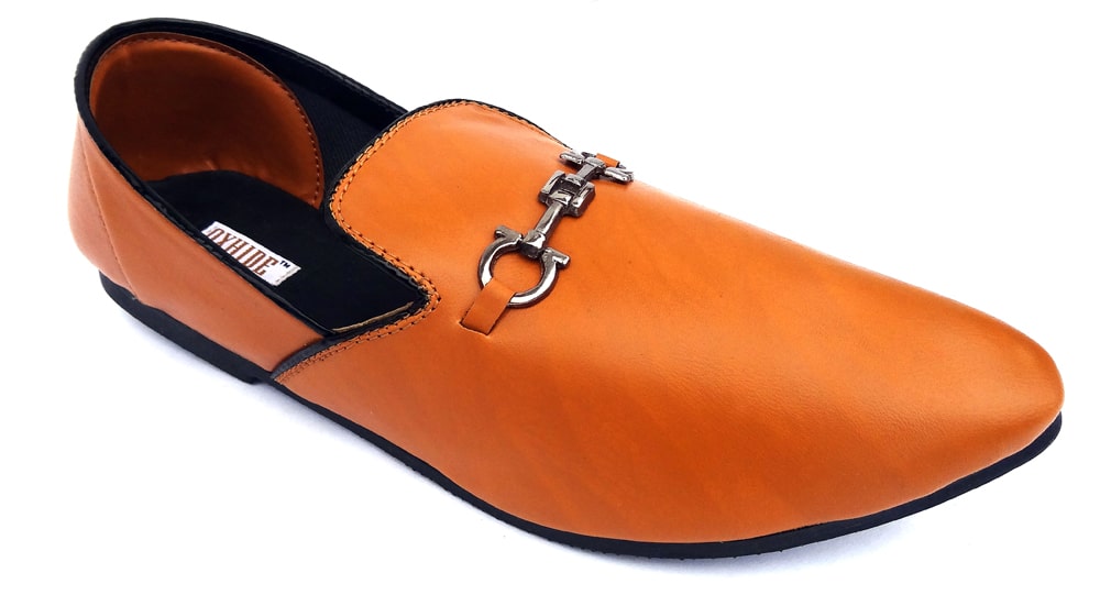 

Oxhide Men Tan Slip-On Formal Shoes - BA101
