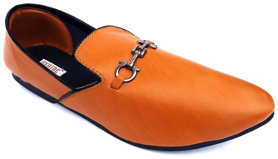 

Oxhide Men Tan Slip-On Formal Shoes - BA101