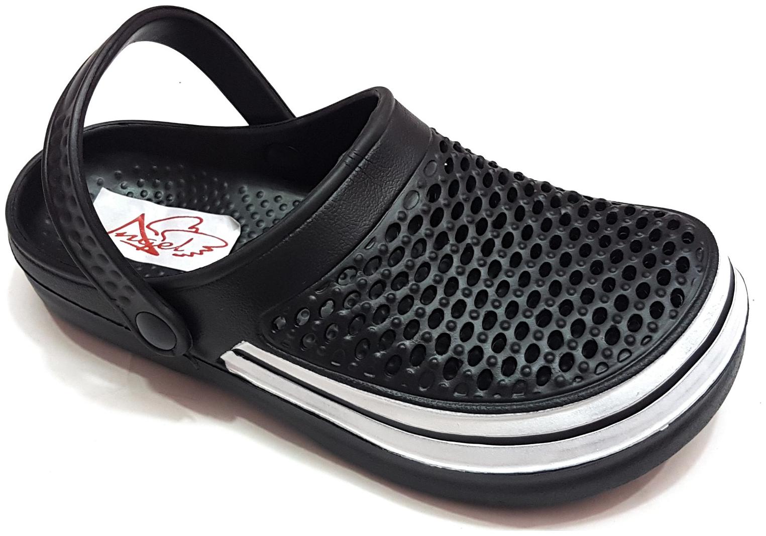 

Pampys Angel Men Black Clogs