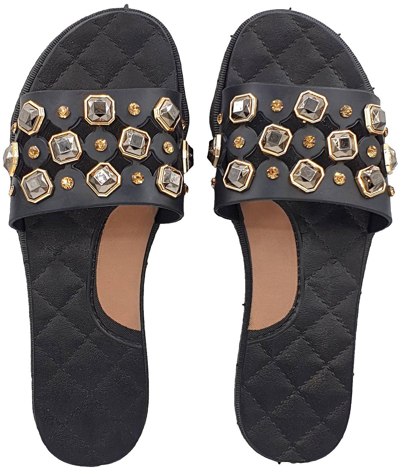 

Pampys Angel Women Black Sliders