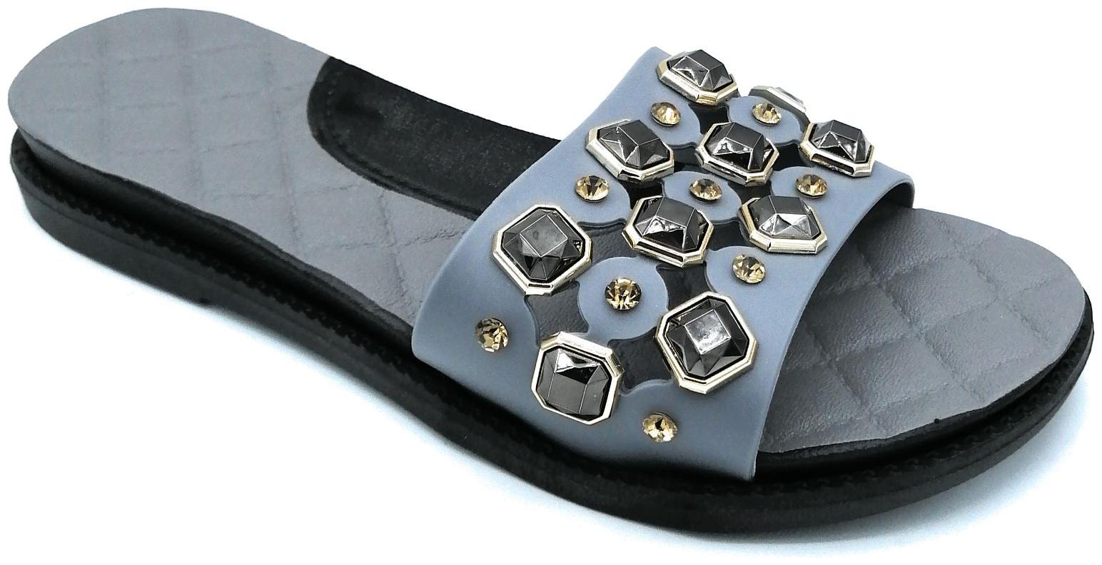

Pampys Angel Women Grey Sliders