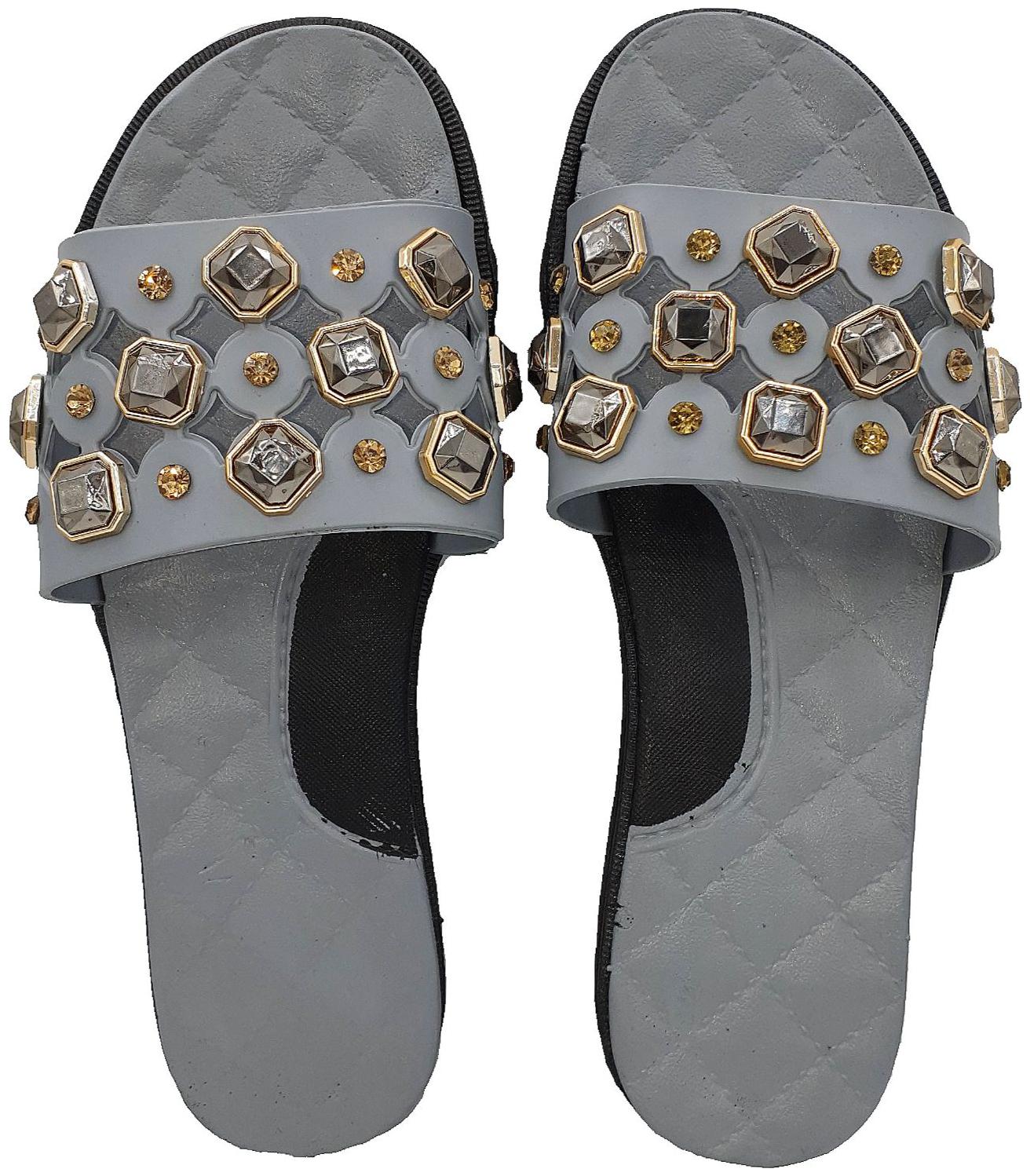 

Pampys Angel Women Grey Sliders