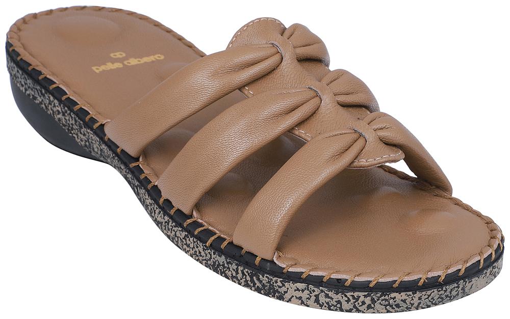 

Pelle Albero Womens Beige Comfortable Flat Slippers