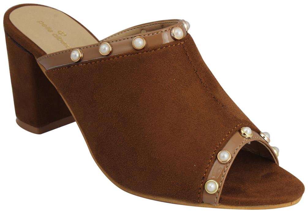 

PELLE ALBERO WOMENS BLOCK HEEL SLIPER