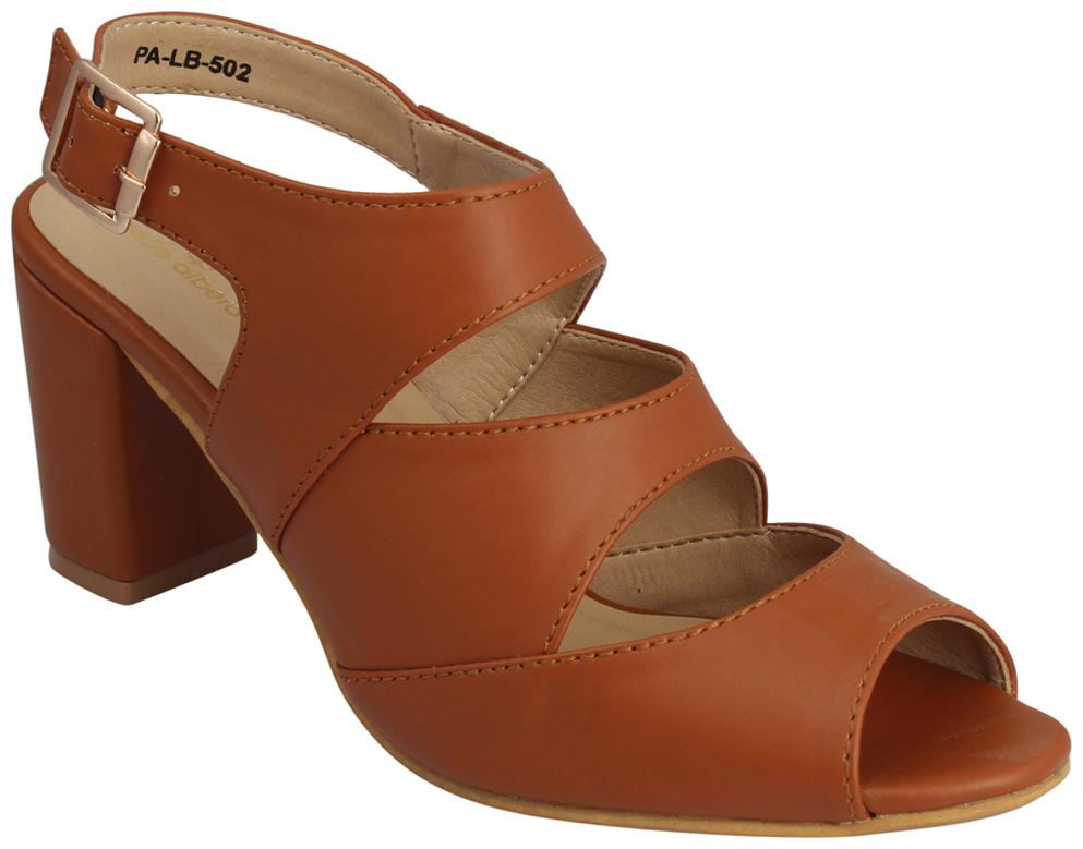 

PELLE ALBERO Women Tan Heeled Sandals