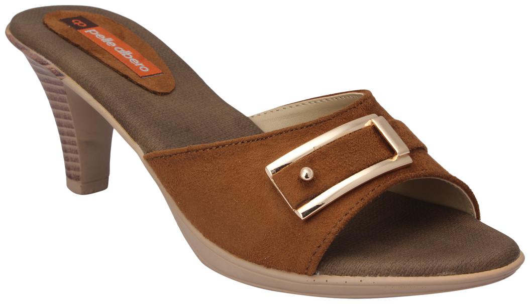 

PELLE ALBERO Women Tan Heeled Sandals