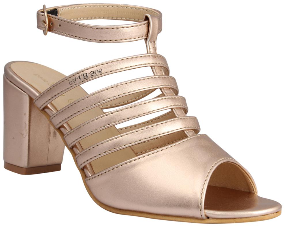 

pelle albero Womens pink block heel sandal