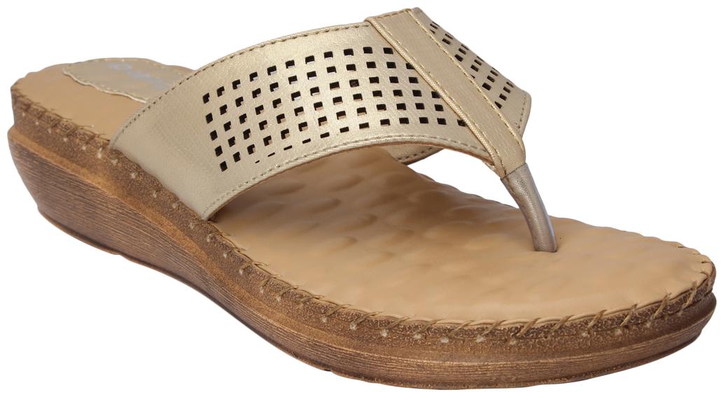 

Pelle Albero Womens Gold Flat slipper