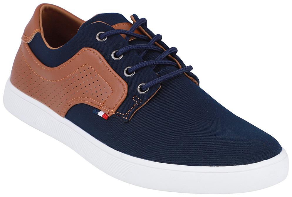 

PELLE ALBERO Men Navy Blue Casual Shoes - M41-04 NAVY-CAMEL - M41-04