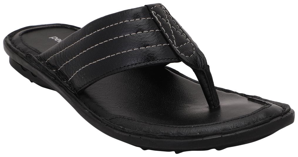 

Pelle Albero Black Slippers For Men
