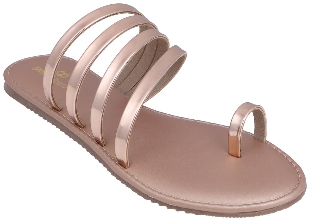 

Pelle Albero Womens Rose Gold Comfortable Flat Slippers