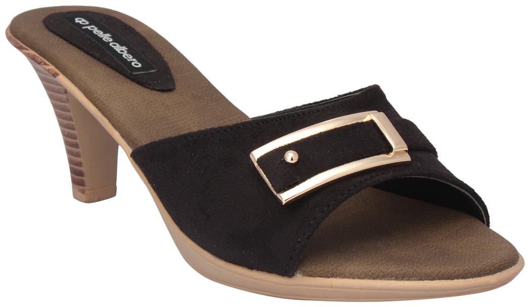 

PELLE ALBERO Women Black Heeled Sandals