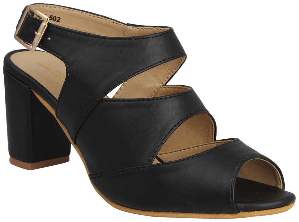 

PELLE ALBERO Women Black Heeled Sandals