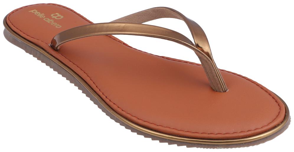 

Pelle Albero Womens Tan Comfortable Flat Slippers