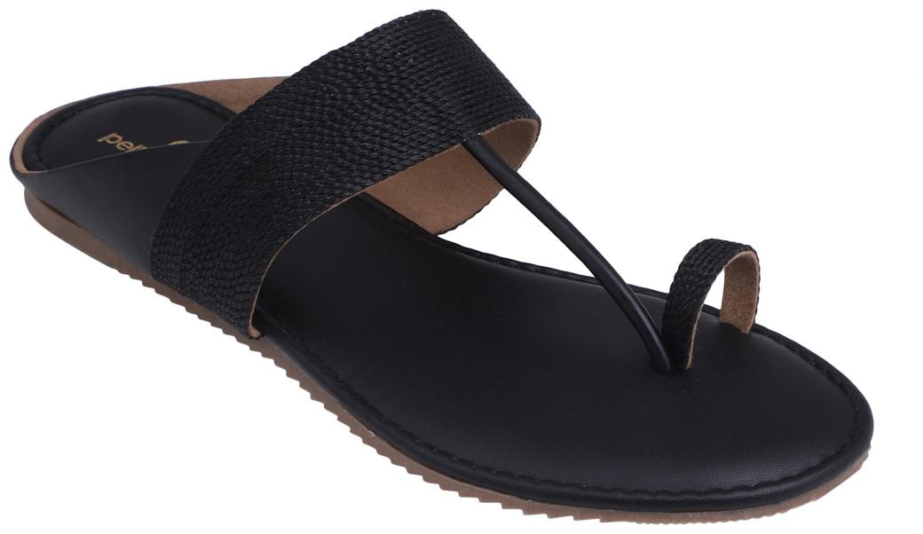 

Pelle Albero Womens Black Comfortable Flat Slippers