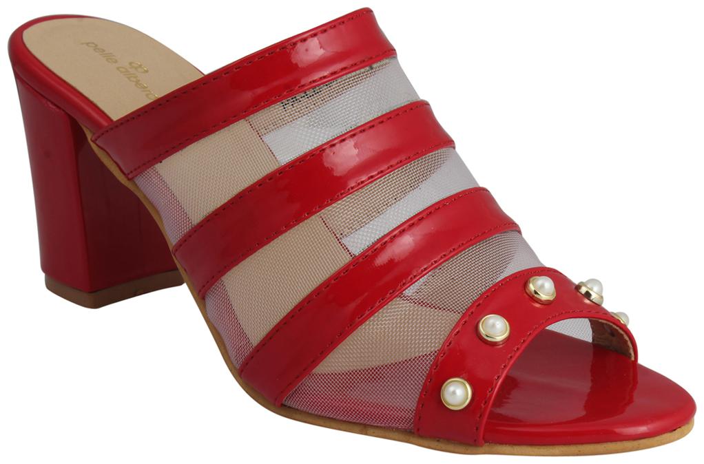 

PELLE ALBERO Women Red Heeled Sandals