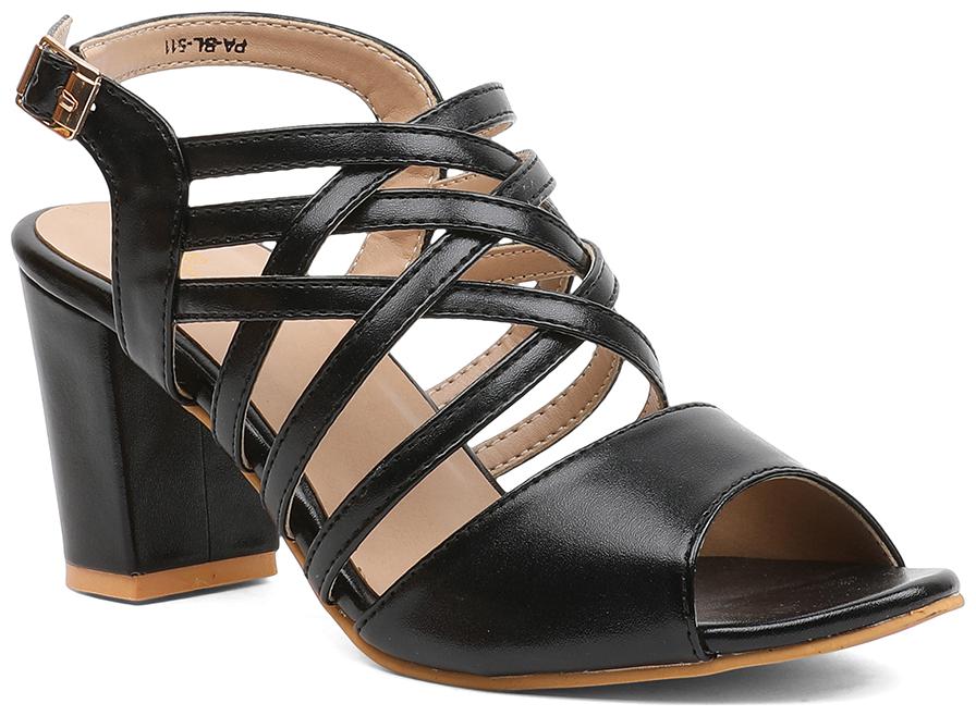 

PELLE ALBERO Women Black Heeled Sandals
