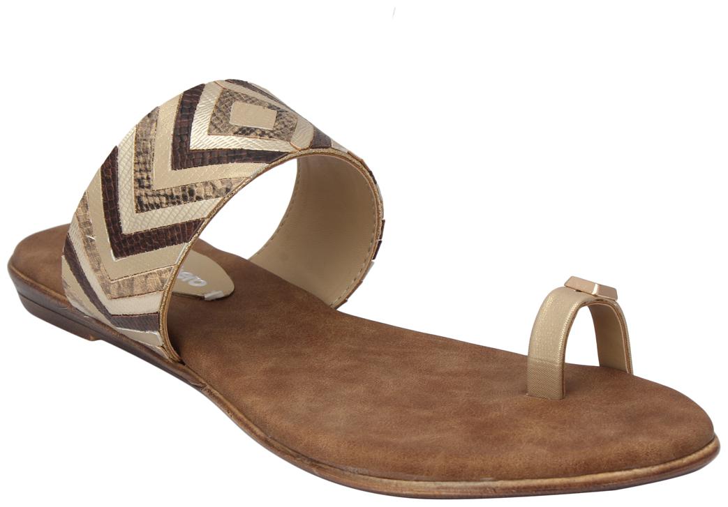 

Pelle Albero Womens Gold Flat slipper
