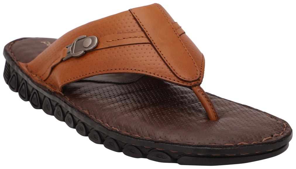 

Pelle Albero Tan Slippers For Men