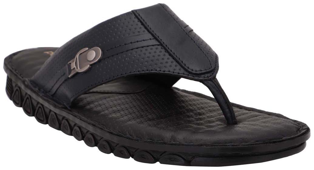 

Pelle Albero Black Slippers For Men