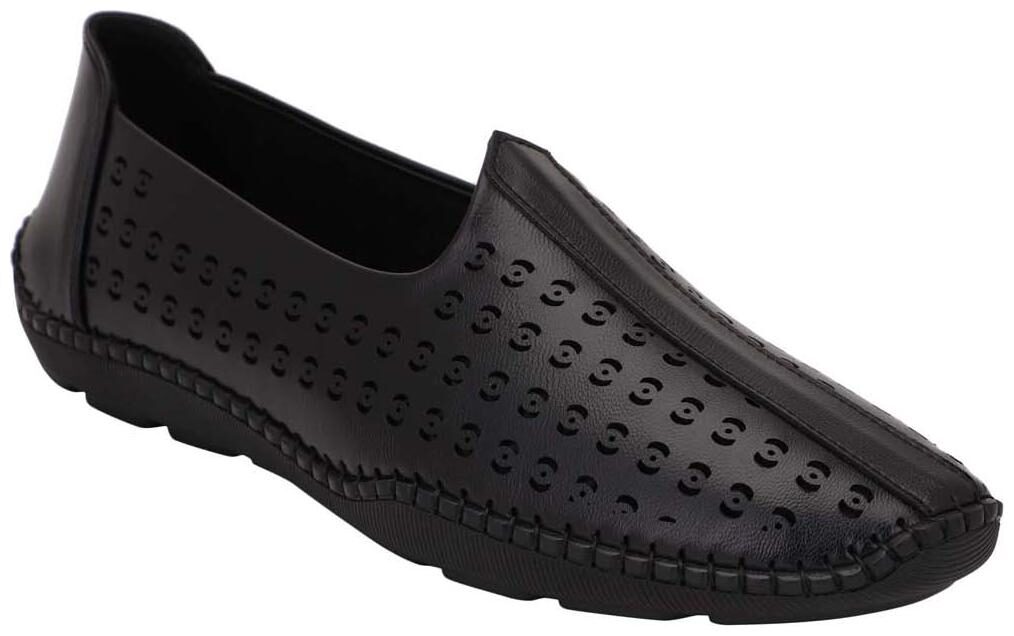 

PELLE ALBERO Men Black Casual Shoes - PELLE ALBERO MENS BLACK COMFORTABLE CASUAL SHOES - PA-AV-104 BLACK