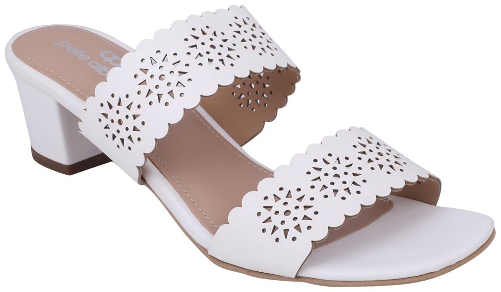 

PELLE ALBERO Women White Heeled Sandals