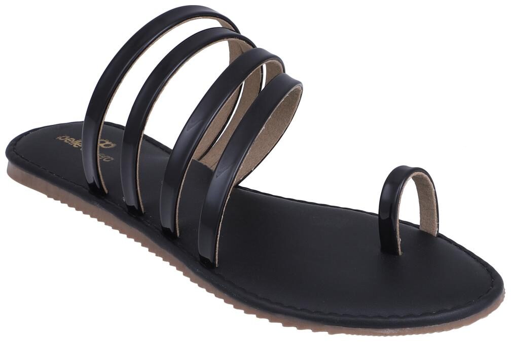 

Pelle Albero Womens Black Comfortable Flat Slippers