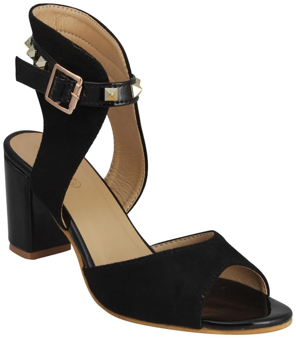 

PELLE ALBERO Women Black Heeled Sandals