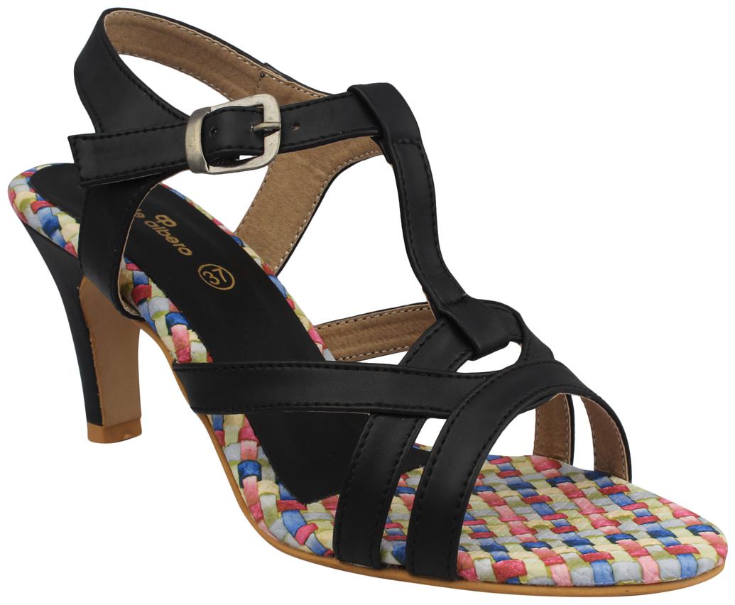 

PELLE ALBERO Women Black Heeled Sandals