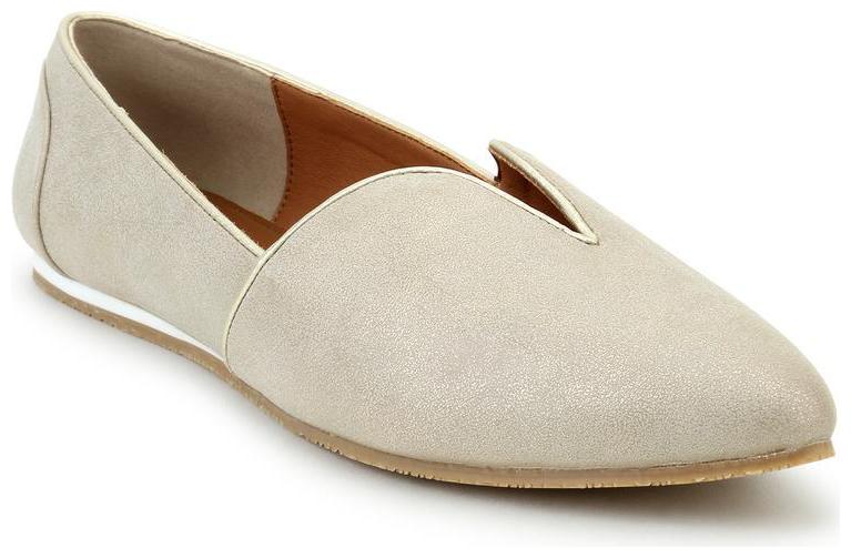 

Pepitoes Women Gold Slip-On Shoes