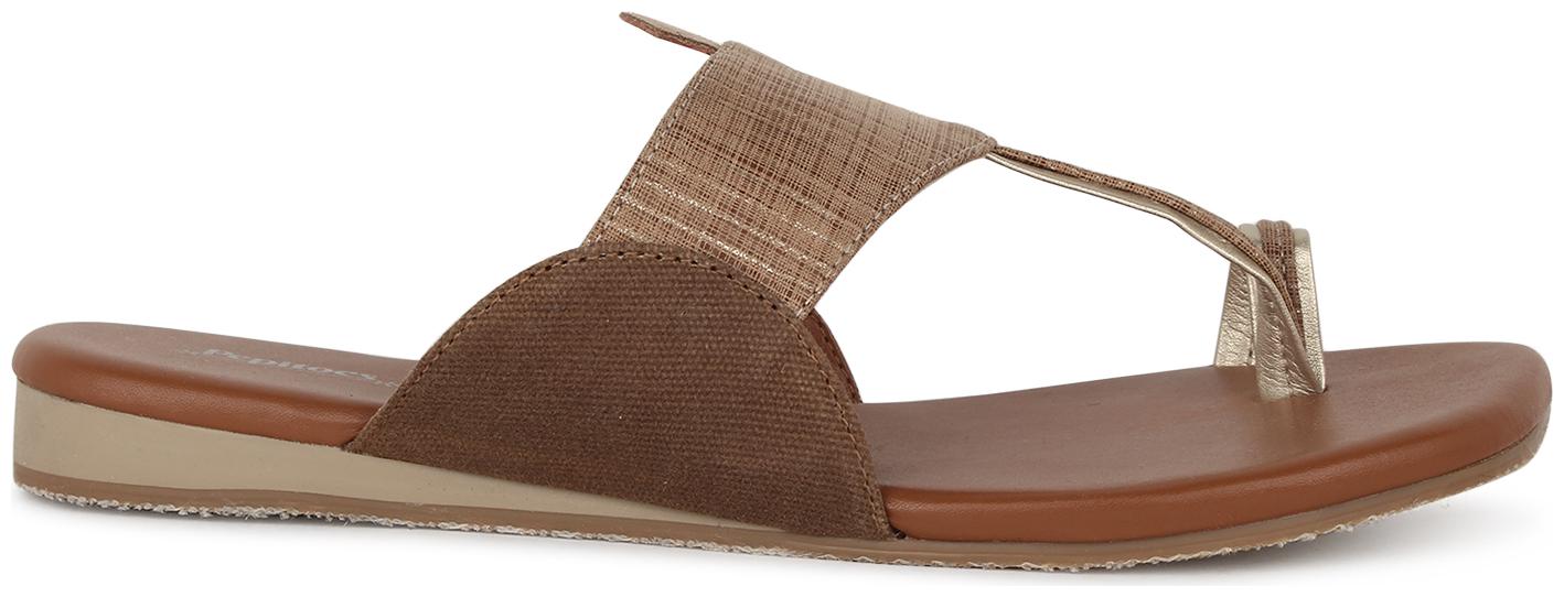 

Pepitoes Women Brown One Toe Flats