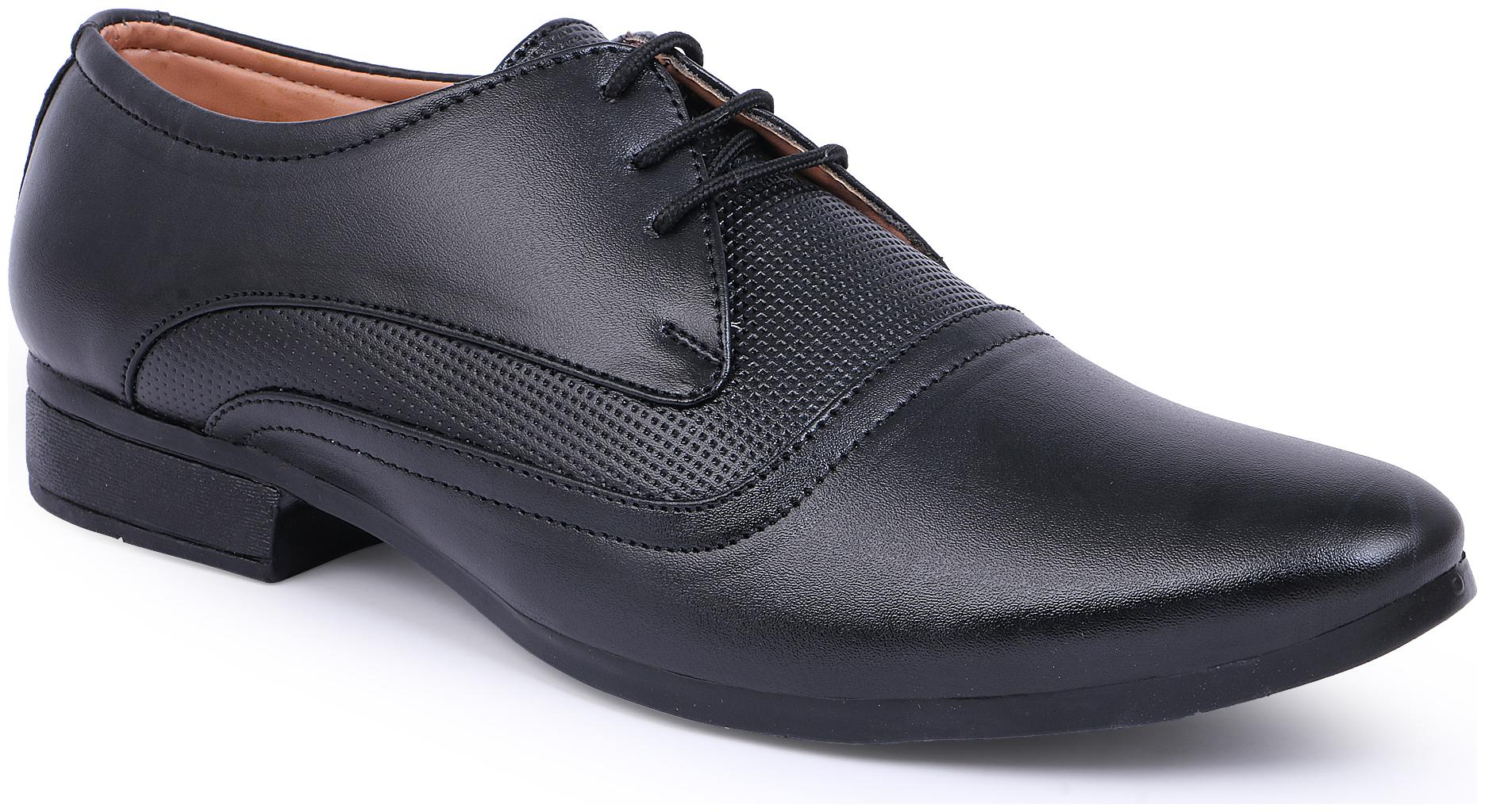 

PERY-PAO Black Lace-up Shoes