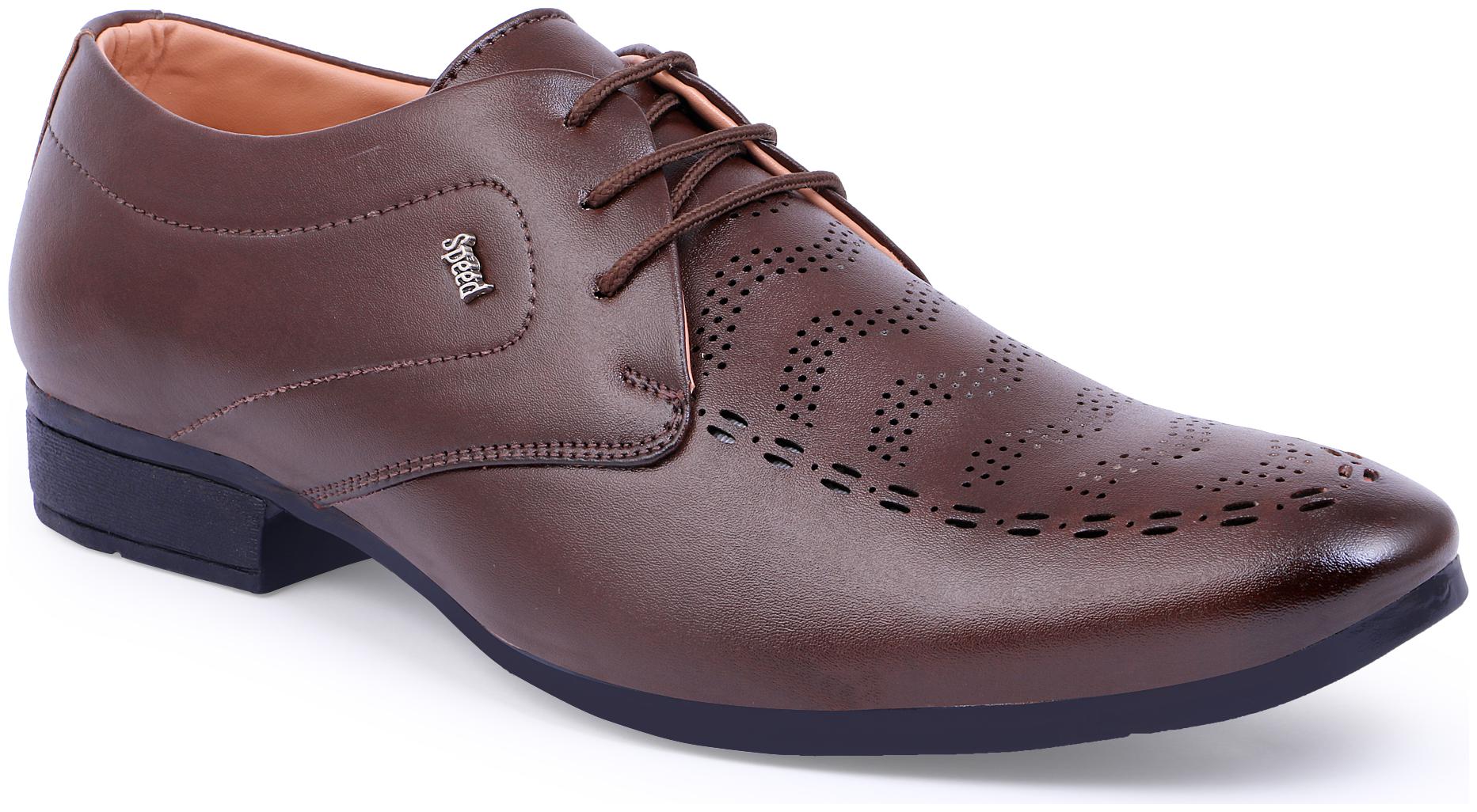 

PERY-PAO Brown Lace-up Shoes
