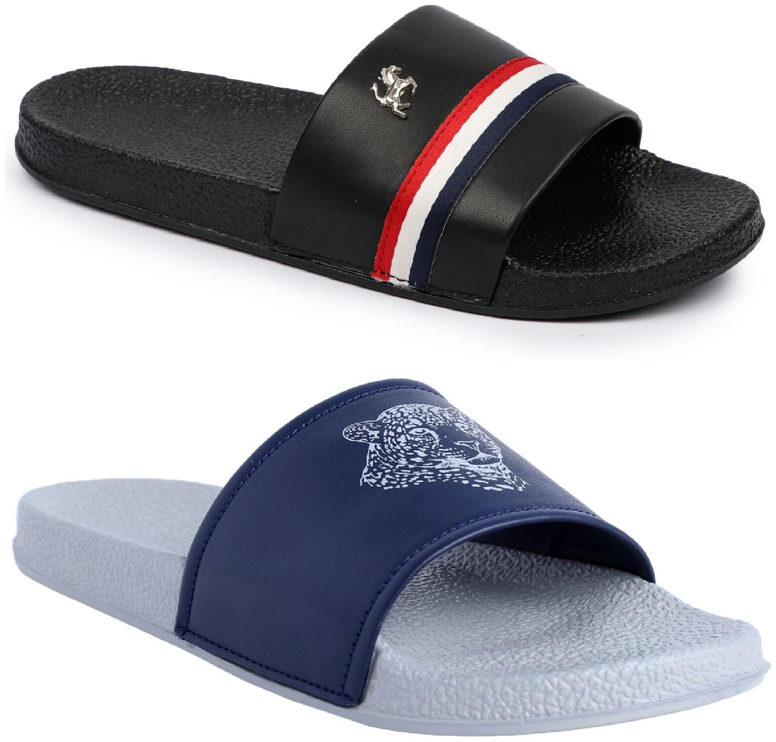 

PERY-PAO Men Multi Flip-Flops - 2 Pair
