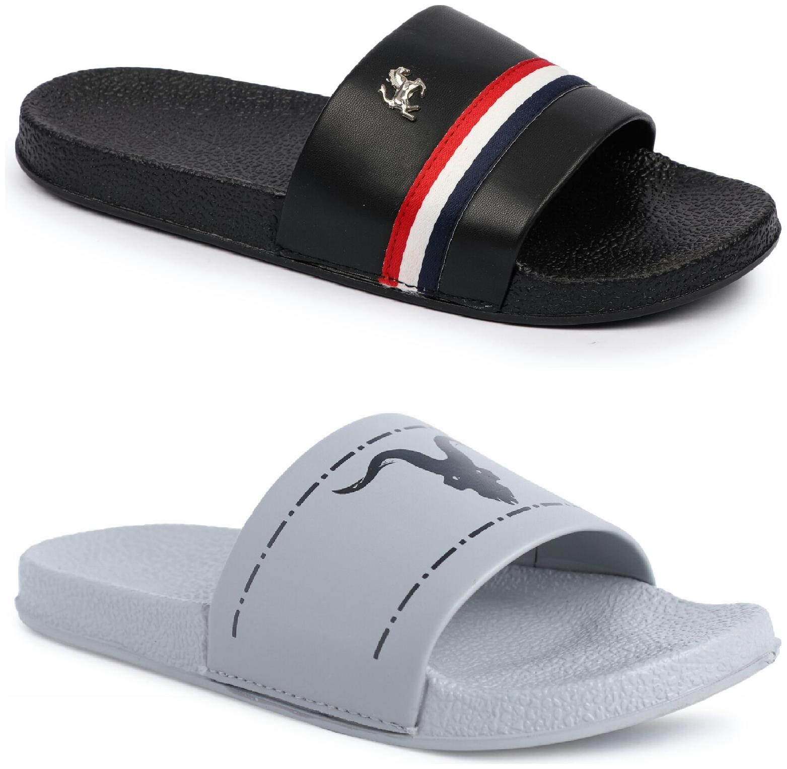 

PERY-PAO Men Multi Flip-Flops - 2 Pair
