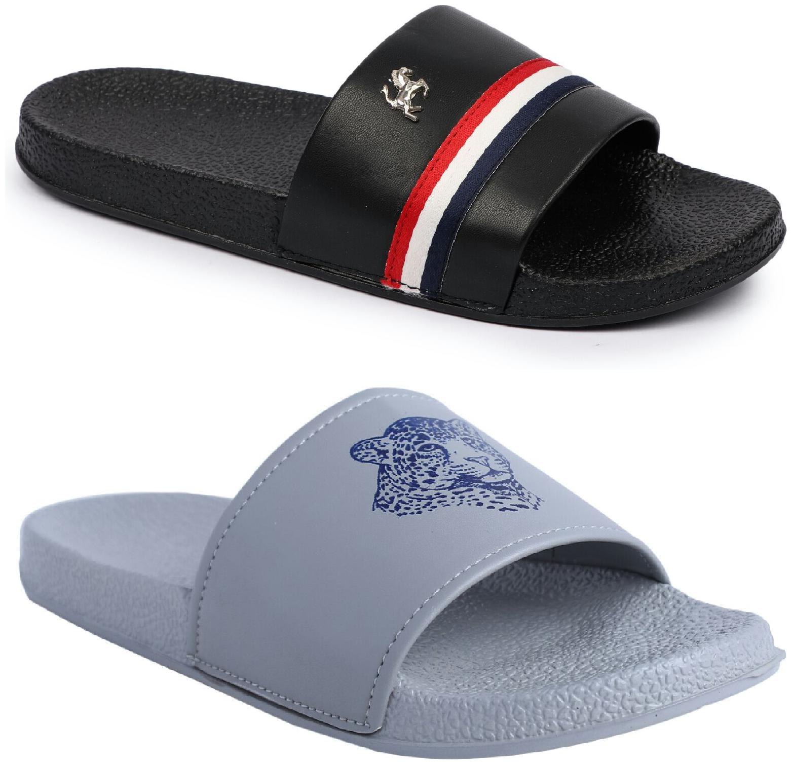 

PERY-PAO Men Multi Flip-Flops - 2 Pair