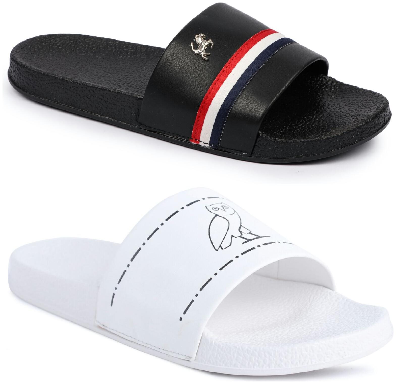 

PERY-PAO Men Multi Flip-Flops - 2 Pair
