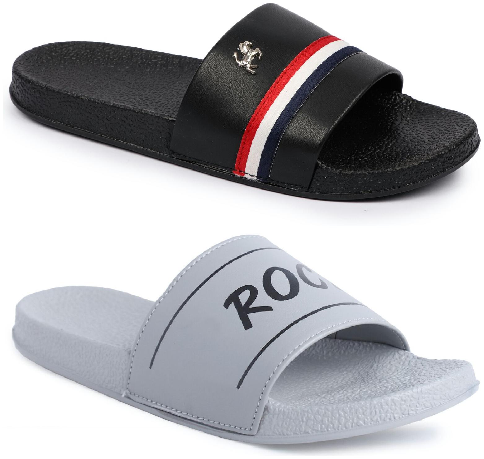 

PERY-PAO Men Multi Flip-Flops - 2 Pair