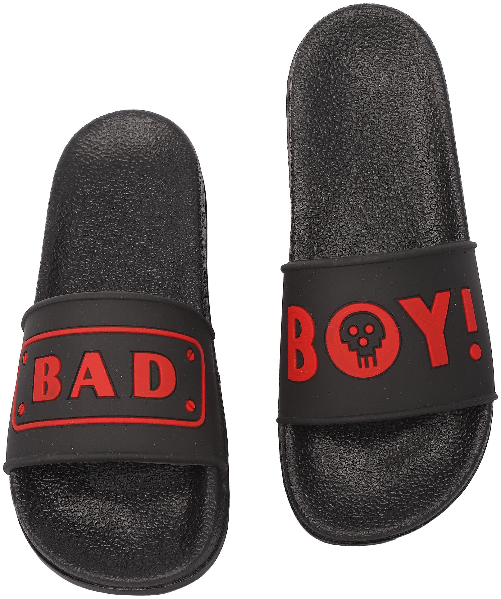 

PERY-PAO Men Black Sliders - 1 Pair