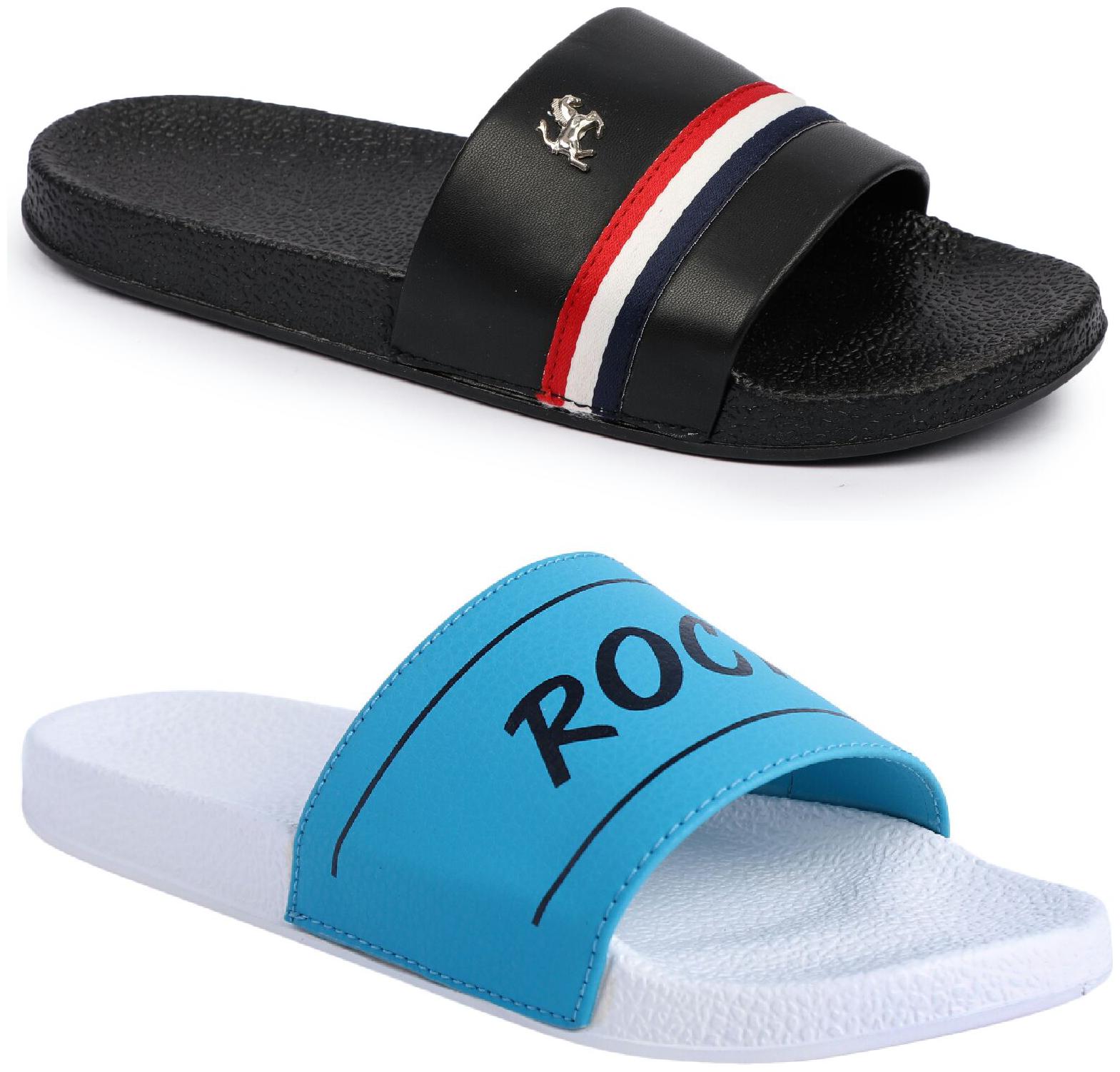 

PERY-PAO Men Multi Flip-Flops - 2 Pair