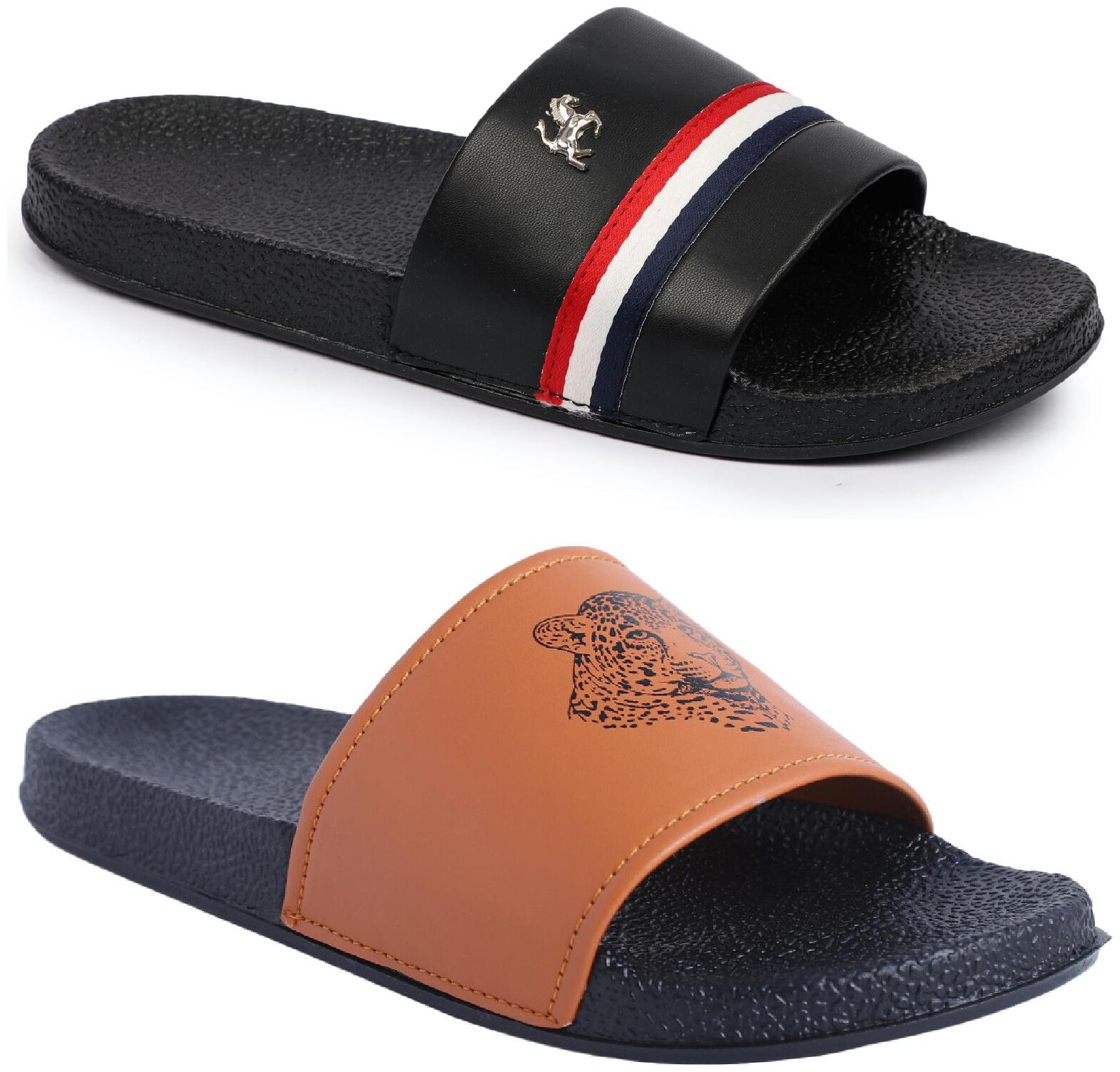 

PERY-PAO Men Multi Flip-Flops - 2 Pair