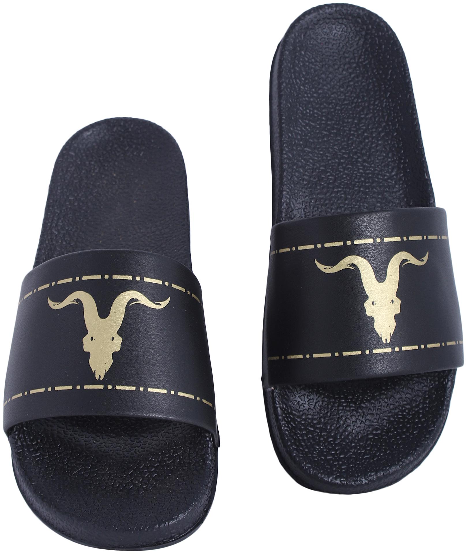 

PERY-PAO Men Black Sliders - 1 Pair