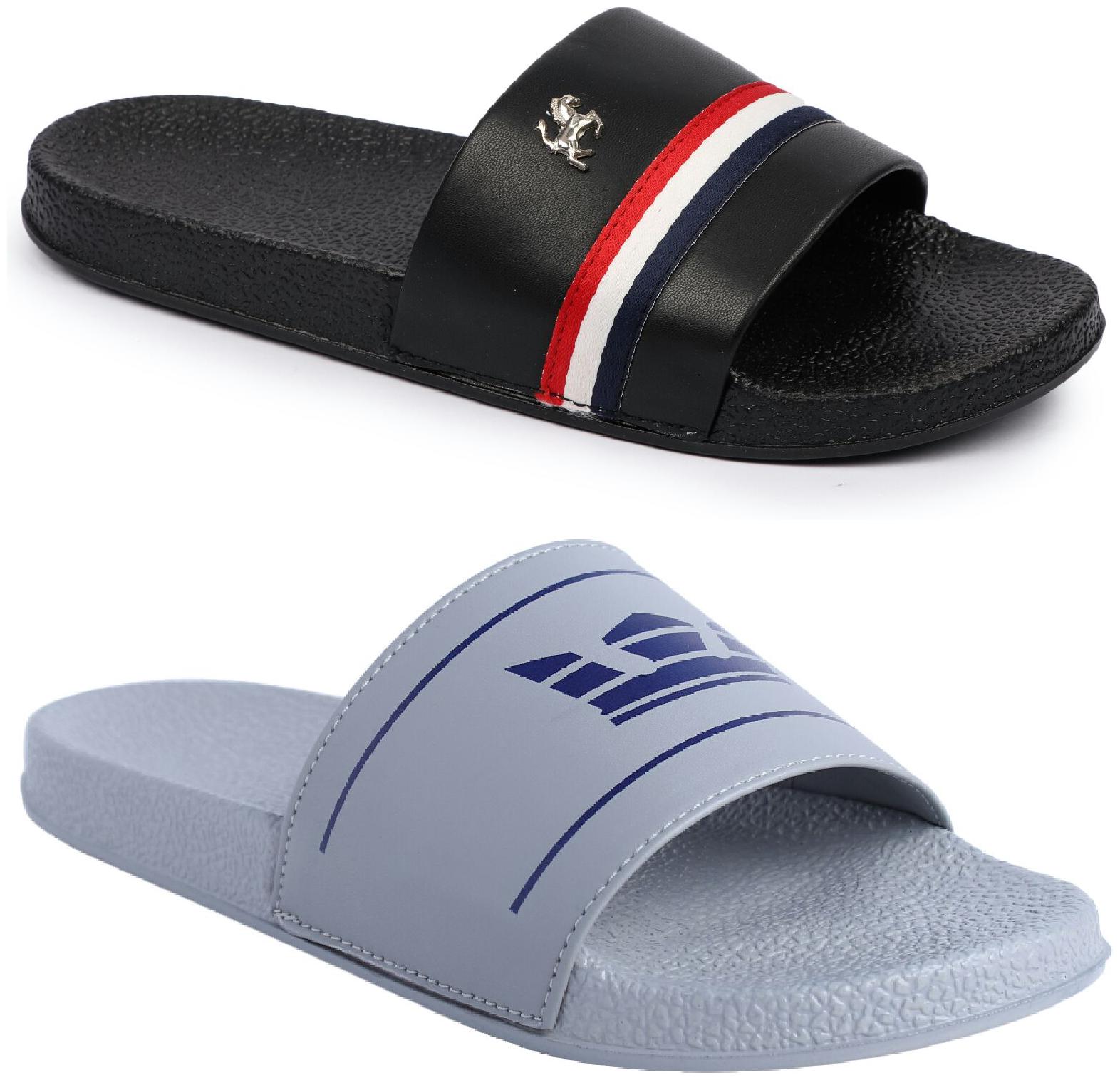 

PERY-PAO Men Multi Flip-Flops - 2 Pair