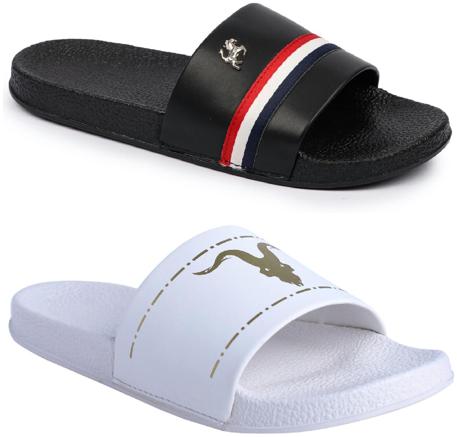 

PERY-PAO Men Multi Flip-Flops - 2 Pair