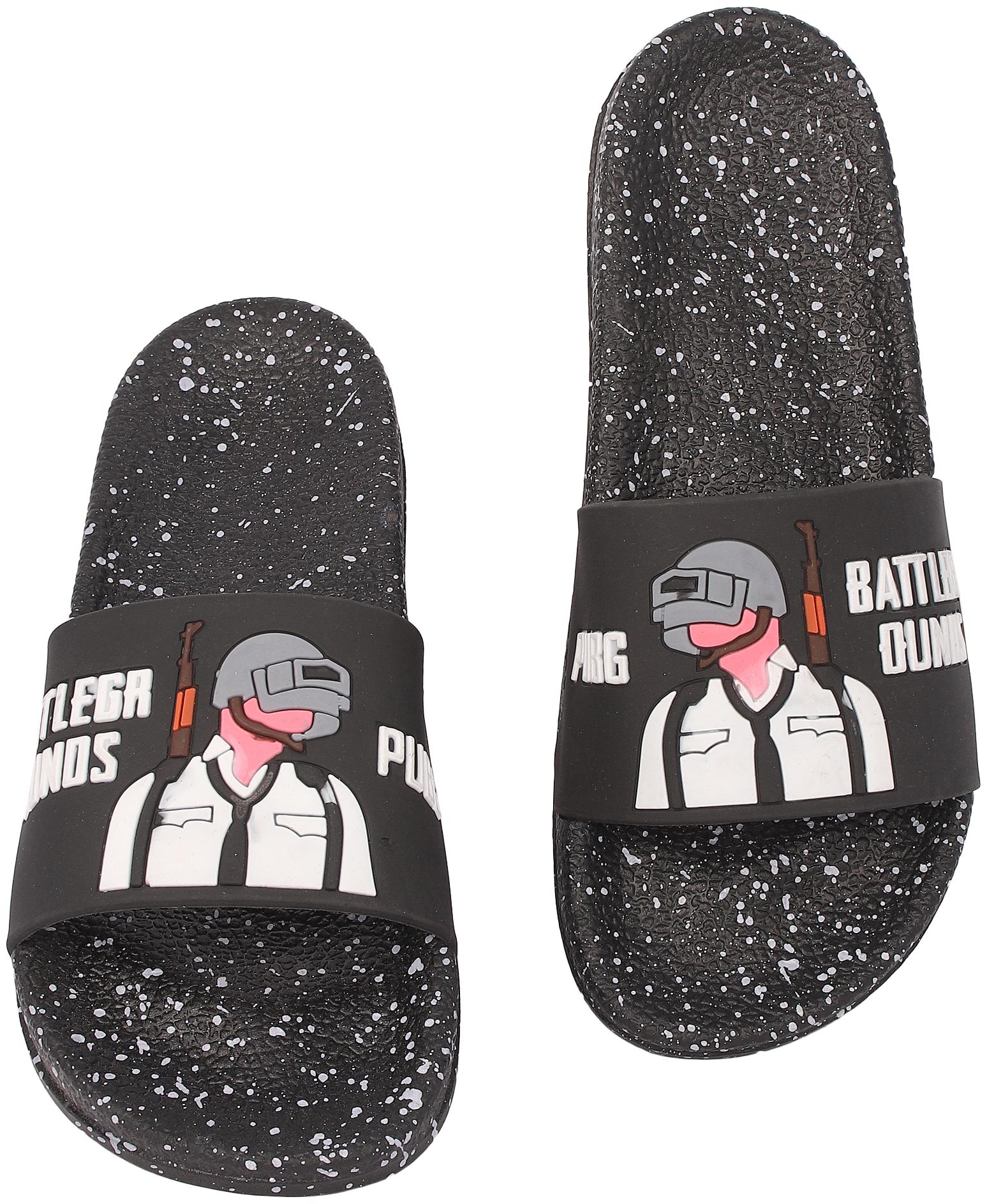 

PERY-PAO Men Black Sliders - 1 Pair