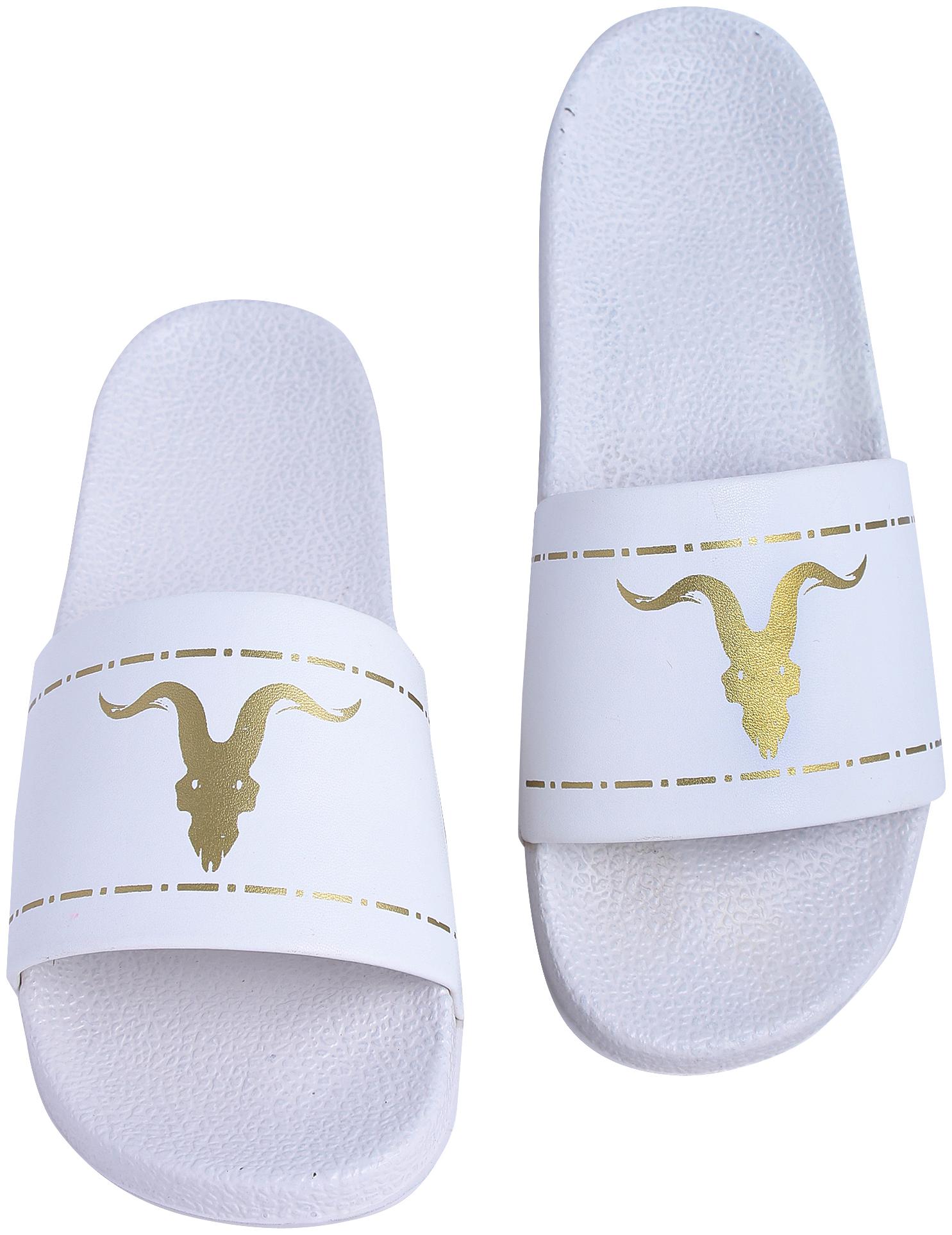 

PERY-PAO Men White Sliders - 1 Pair