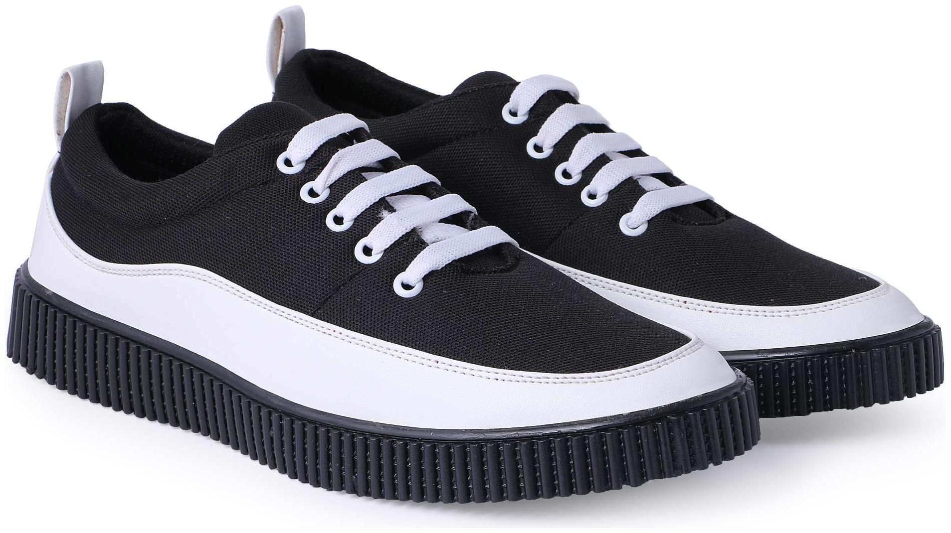 

Pery-Pao Men Black Canvas Casual Shoe
