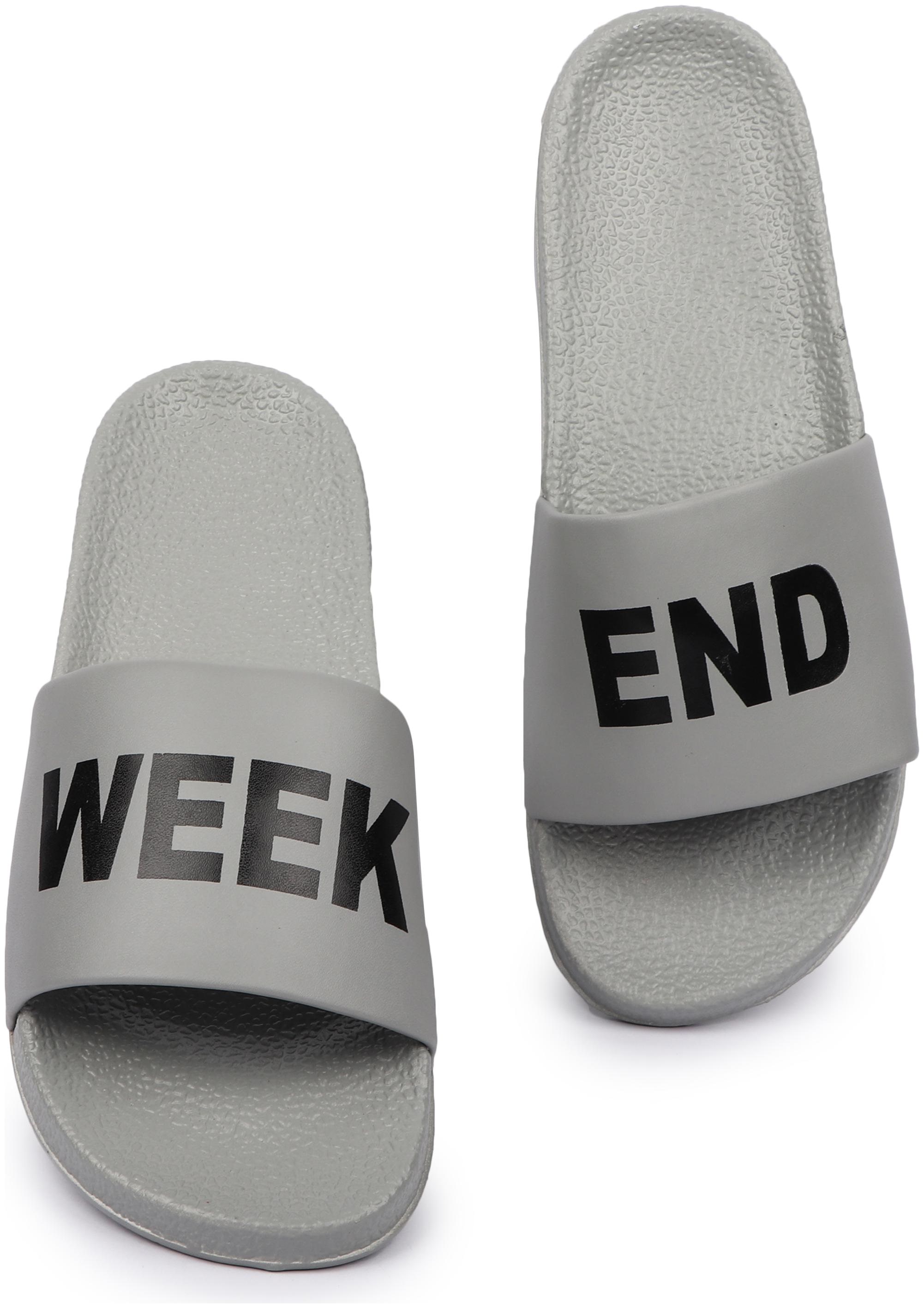 

PERY-PAO Men Grey Sliders - 1 Pair