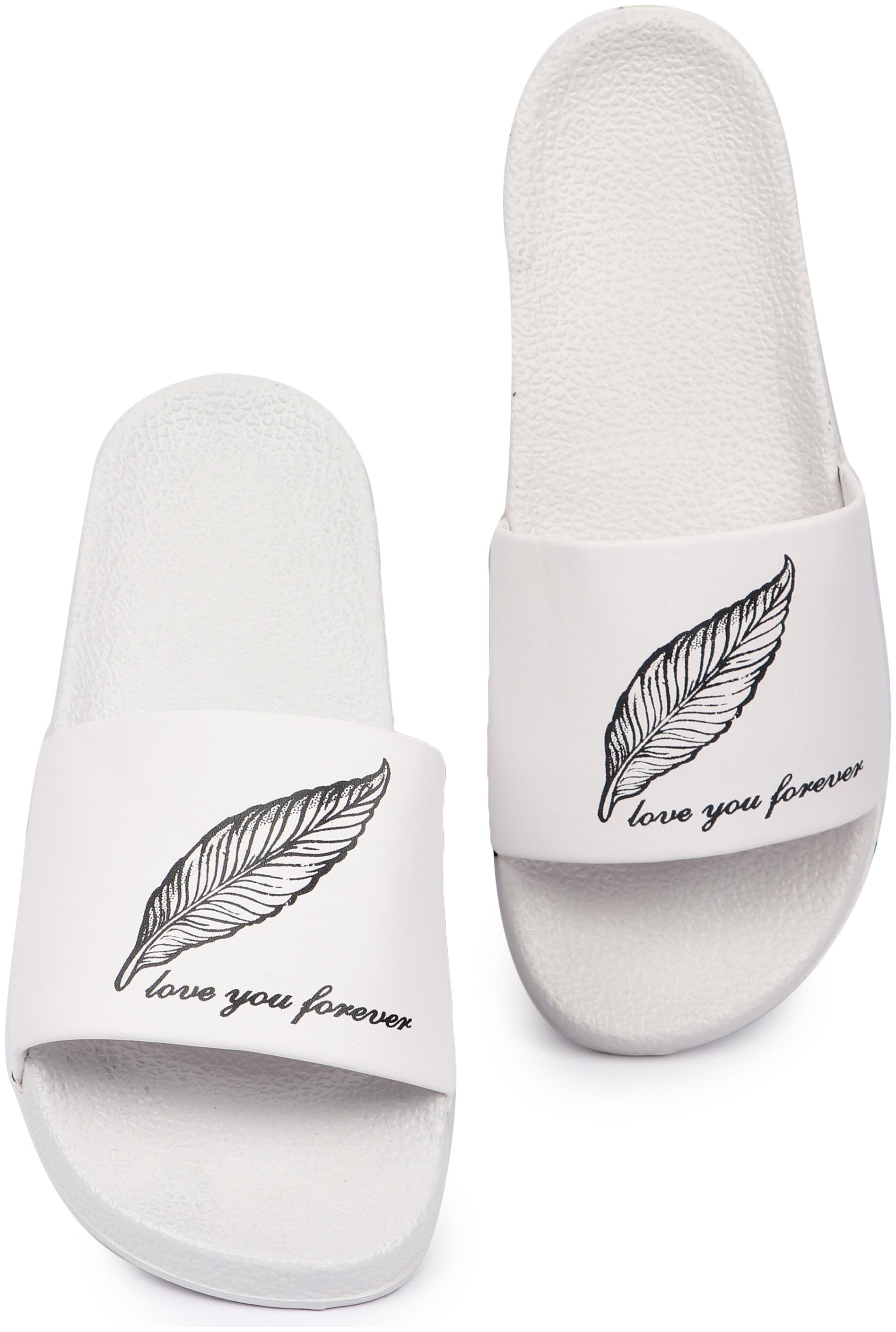 

PERY-PAO Men White Sliders - 1 Pair